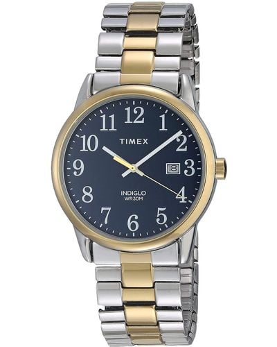 Timex Tone Case Blue Dial With Two-tone Expansion - Metallic