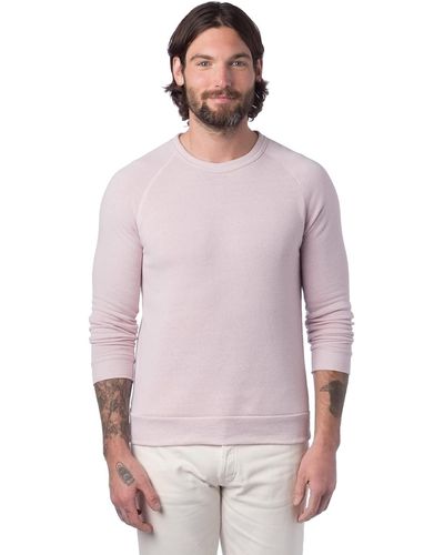 Alternative Apparel Mens Champ Eco-fleece Sweatshirt - Purple