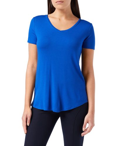 Amazon Essentials Relaxed-fit Short-sleeve V-neck Tunic - Blue