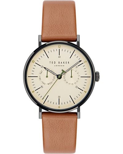 Ted Baker Phylipa Gents Light Brown Eco Genuine Leather Strap Watch