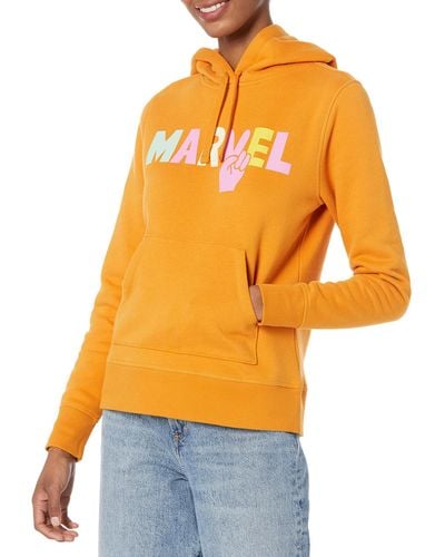 Amazon Essentials Disney | Marvel | Star Wars | Princess Fleece Pullover Hoodie Sweatshirts - Orange