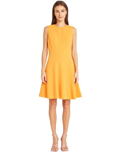 Donna Morgan Fit And Flare Seaming Detail | Multi Occasion Dresses For - Yellow
