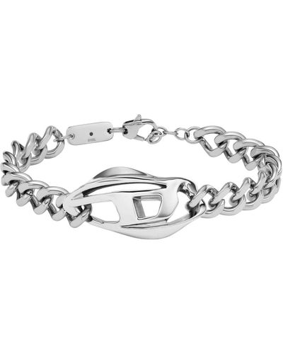 DIESEL All-gender Stainless Steel Bracelet - Metallic