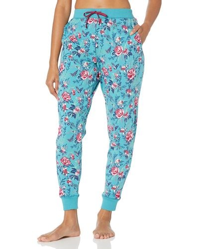 Vera Bradley Cotton Jogger Pajama Pants With Pockets - Blue