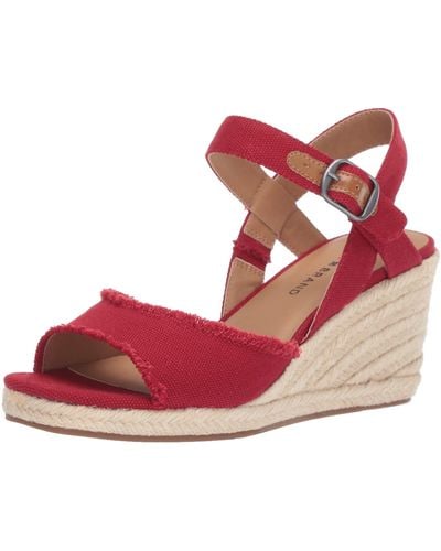 Lucky Brand Mindra Espadrille Wedge Sandal - Red