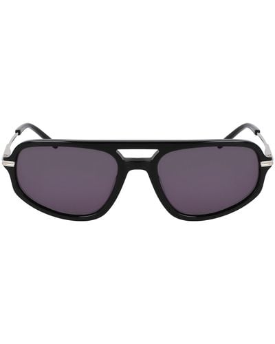DKNY Dk712s Pilot Sunglasses - Black