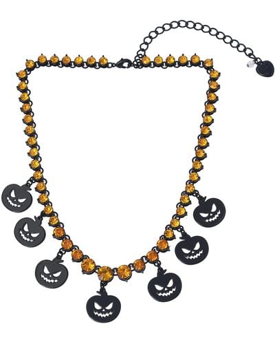 Betsey Johnson Pumpkin Bib Necklace - Orange