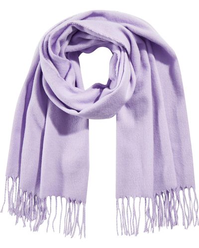 Amazon Essentials Adults' Oversized Woven Scarf With Fringe - Purple