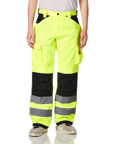 Caterpillar Trademark Work Pants Made From Tough Canvas Fabric With Cargo Space - Yellow