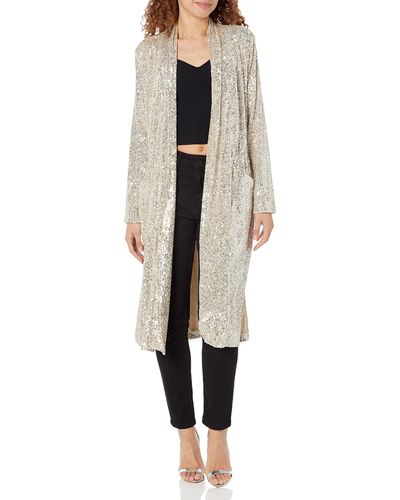 Steve Madden Glitterbomb Sequin Duster In Silver Sequin At Nordstrom Rack  in Natural