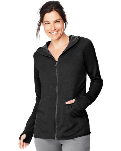 Hanes Womens Sport Performance Full Zip Hoodie Fleece Jacket - Multicolor