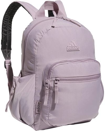 adidas Weekender Sport Fashion Compact Smaller Backpack With Detachable Mini Valuables Pouch - Purple