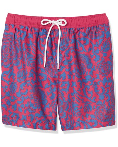 Amazon Essentials Quick-Dry 9" Swim Trunk Fashion Trunks - Rosso