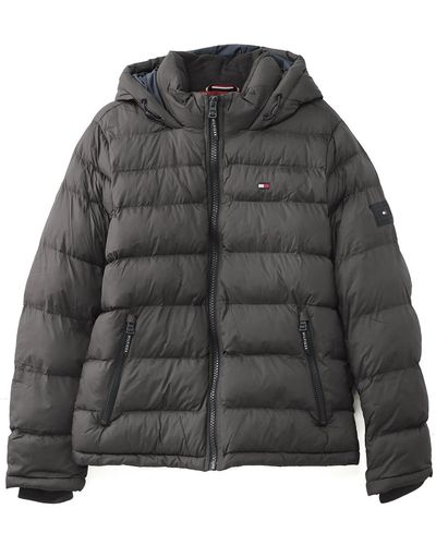 Tommy Hilfiger Hooded Puffer Jacket - Gray