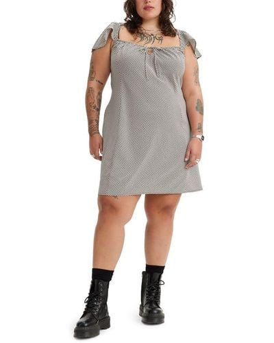 Levi's Plus Size Misha Ruffle Sleeve Dress - Gray