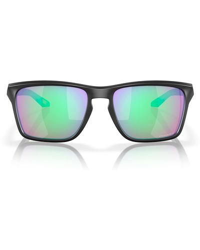 Oakley Oo9448f Sylas Low Bridge Fit Rectangular Sunglasses - Green