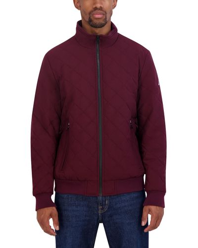 Nautica Quilted Bomber Jacket - Red