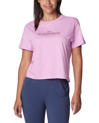 Columbia North Cascades Cropped Tee - Purple