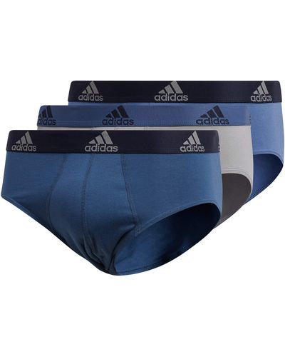 adidas Stretch Cotton Brief Underwear - Blau