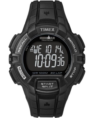 Timex T5k793 Ironman Rugged 30 Full-size Black Resin Strap Watch - Multicolor