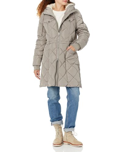 Lucky Brand Quilted Zip Front - Natural