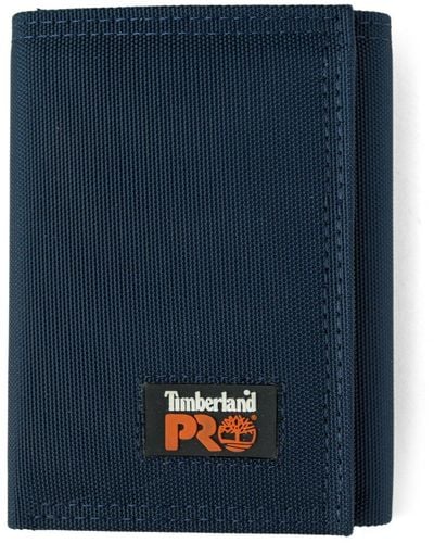 Timberland Cordura Nylon Rfid Trifold Wallet With Id Window - Blue