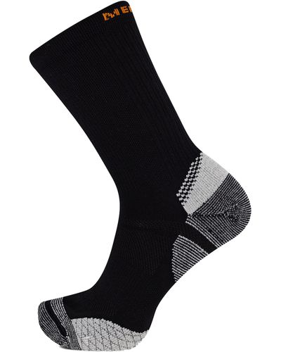 Merrell And- Trail Running Cushioned Socks-1 Pair Pack- Anti-slip Heel And Arch Compression - Black