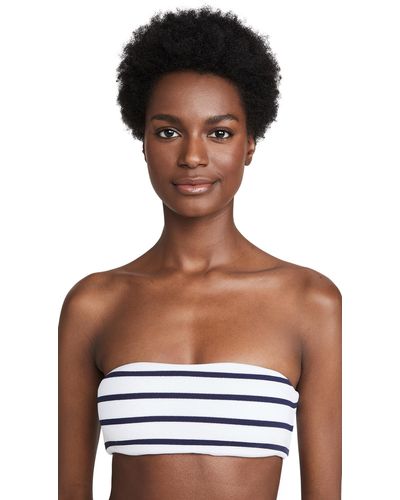 Eberjey Retro Stripes Summer Bikini Top - Blue