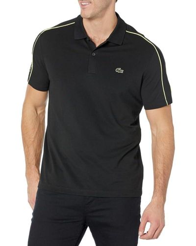 Lacoste Short Sleeve Piping Polo Shirt - Black