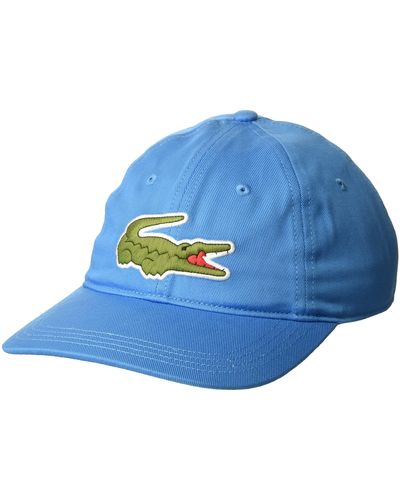 Lacoste Solid Big Croc Cap - Blue