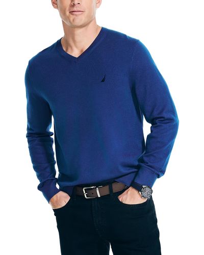 Nautica Navtech V-neck Sweater - Blue