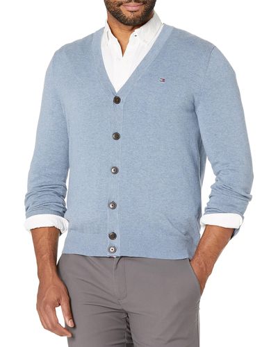 Tommy Hilfiger Cotton Cardigan Sweater - Blue