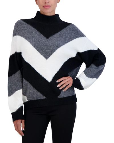 BCBGMAXAZRIA Sweater With Dolman Sleeves And Turtleneck - Gray