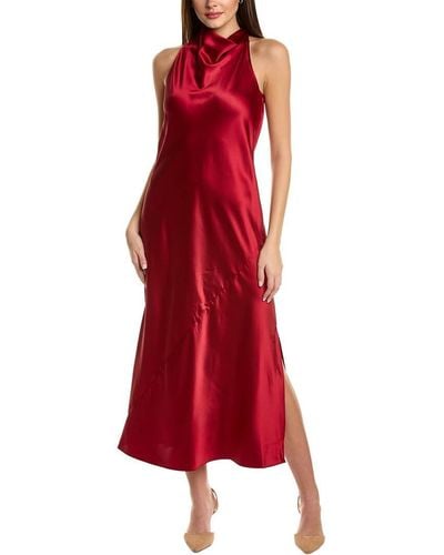 Anne Klein Cowl Midi Dress - Red