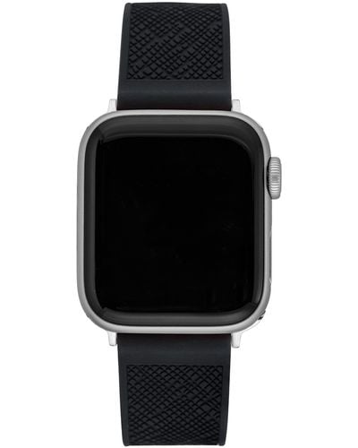 Anne Klein Silicone Fashion Band For Apple Watch Secure - Black