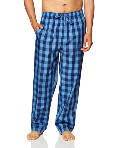 Nautica Soft Woven 100% Cotton Elastic Waistband Sleep Pajama Pant Pyjamahose - Blau