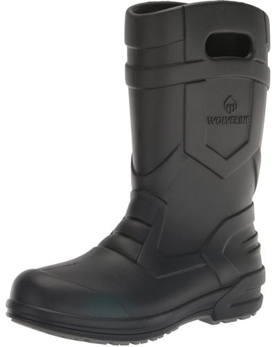 Wolverine Scout Injected 10in Boot Rain - Black