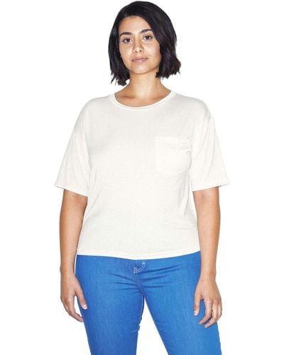 American Apparel Mix Modal Pocket Short Sleeve T-shirt - White