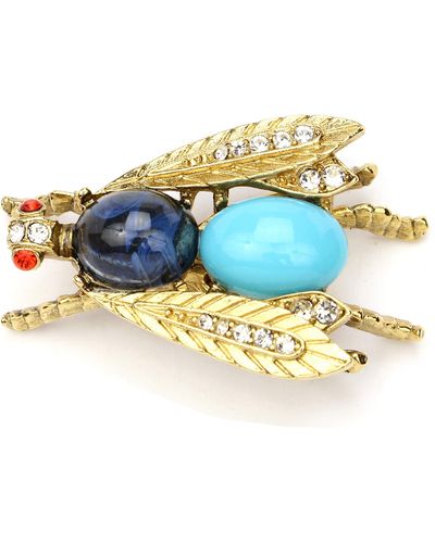 Ben-Amun Bugs Collection Brooches Fashion Jewelry For - Metallic