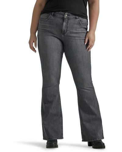 Lee Jeans Plus Size Legendary Mid Rise Flare Jean - Gray