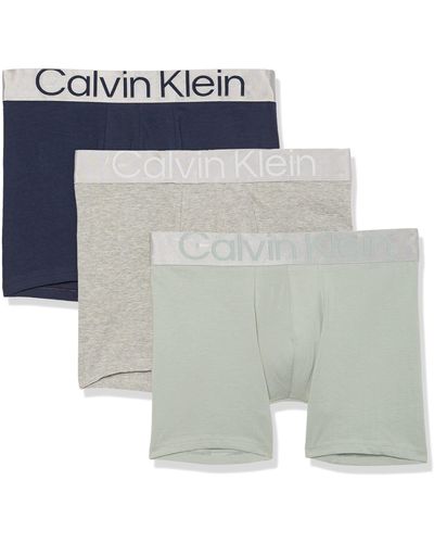 Calvin Klein Reconsidered Steel Cotton 3-pack Boxer Brief - Blue