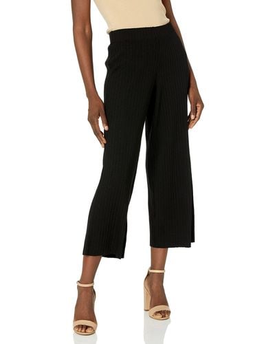 Vince Ribbed Cropped Pant - Black