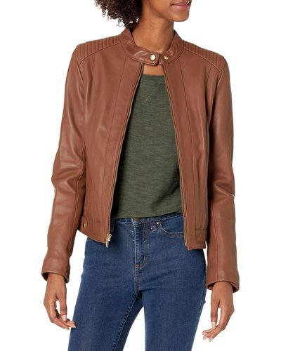 Cole Haan Racer Leather Jacket Love To Have In Their Closet - Multicolor