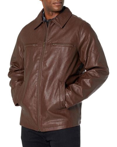Dockers Big James Faux Leather Jacket - Brown