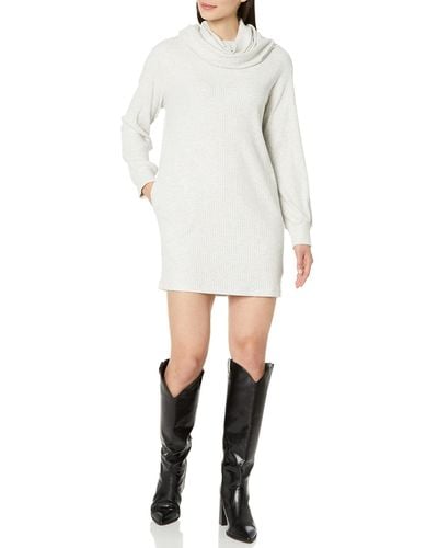 Velvet By Graham & Spencer Winnie Cowl Neck Sweater Midi Dress - White