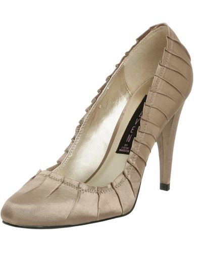 Steven by Steve Madden Postal Pleated Pump,champagne,11 M - Natural