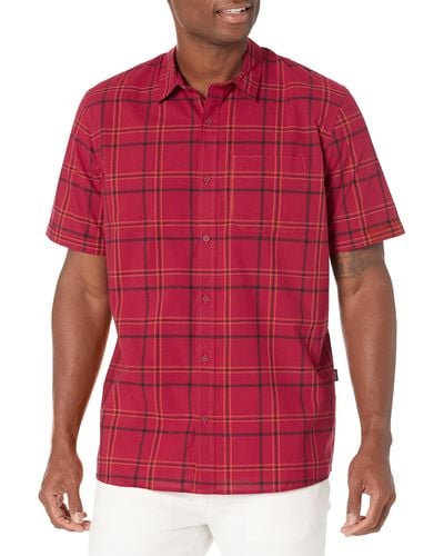 Oakley Pacific Button Down Short Sleeve Woven Shirt - Red
