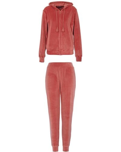 Emporio Armani Chenille Full Zip Jacket + Pants - Red