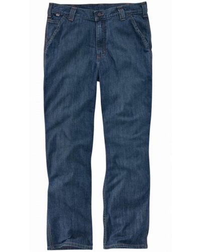 Carhartt Flame Resistant Force Rugged Flex Relaxed Fit Utility Jean - Blue