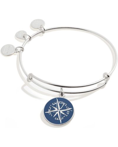 ALEX AND ANI Color Infusion Northern Original Expandable Wire Bangle - Blue